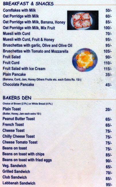 Phulwari Restaurant & Sami Cafe menu