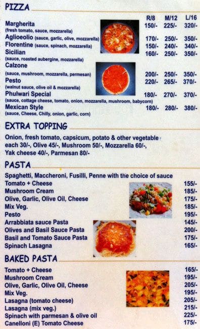 Phulwari Restaurant & Sami Cafe menu