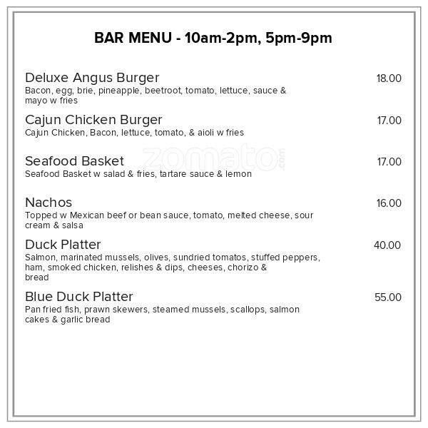 Menu At Ugly Duck New Plymouth menu-at-ugly-duck-new-plymouth