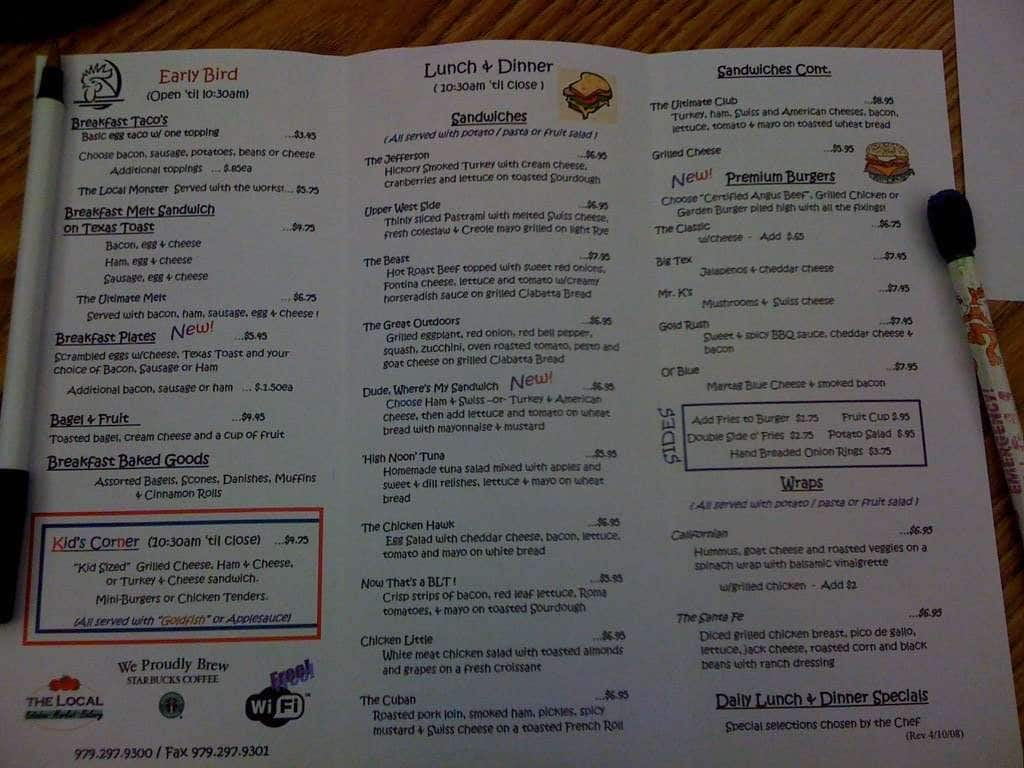 Local Menu, Menu for Local, Lake Jackson, Lake Jackson - Urbanspoon/Zomato