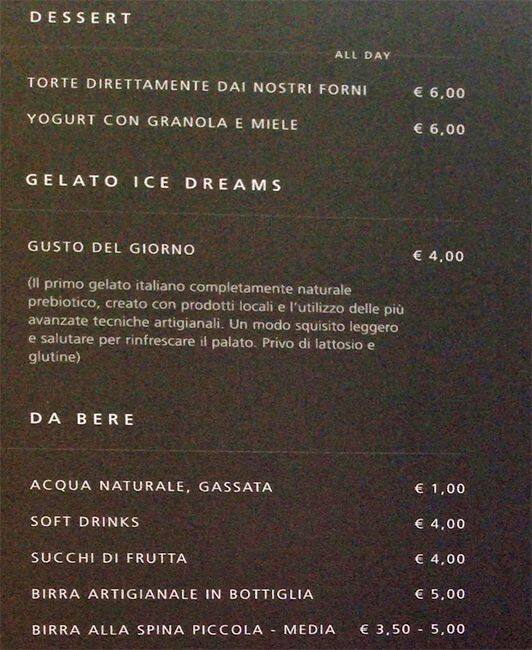 Menu di Caffè Maryling 