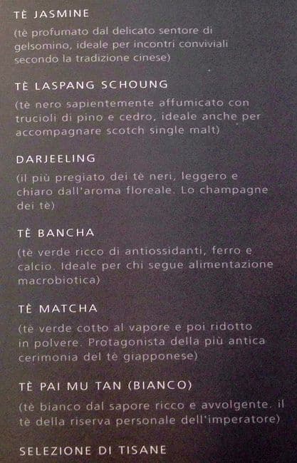 Menu di Caffè Maryling 