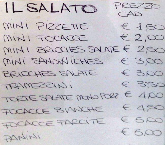 Menu di Caffè Maryling 