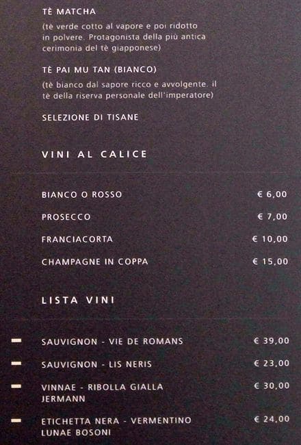 Menu di Caffè Maryling 