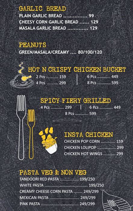 Yappy Cafe menu