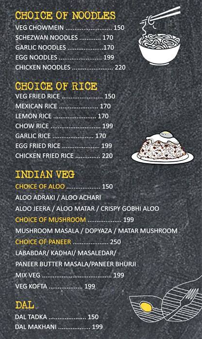 Yappy Cafe menu