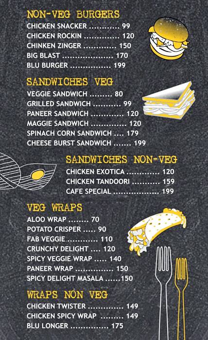 Yappy Cafe menu