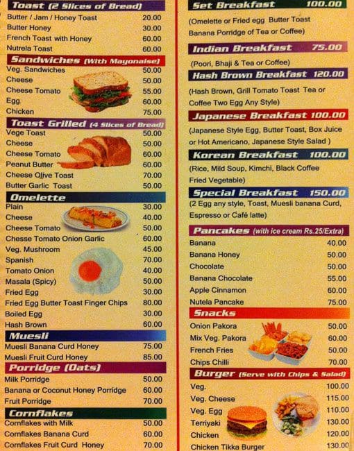 Spicy Bites Restaurant menu
