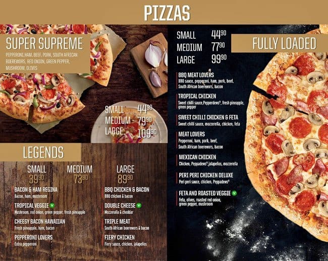 Pizza Hut Menu, Menu for Pizza Hut, Weltevreden Park ...