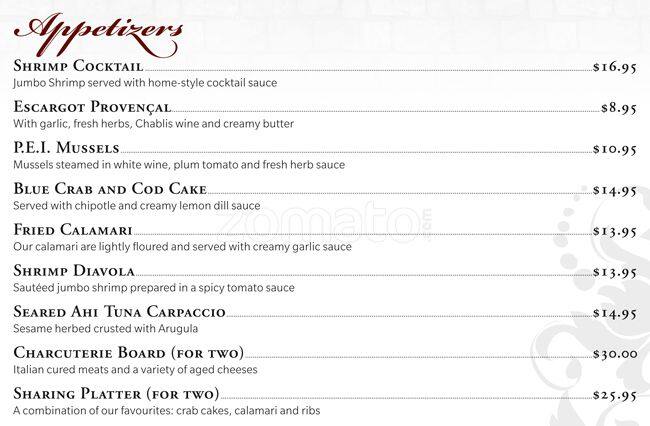 Bill's Pit menu