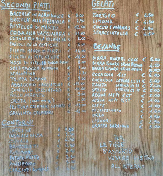 Menu di Losteriacarina 