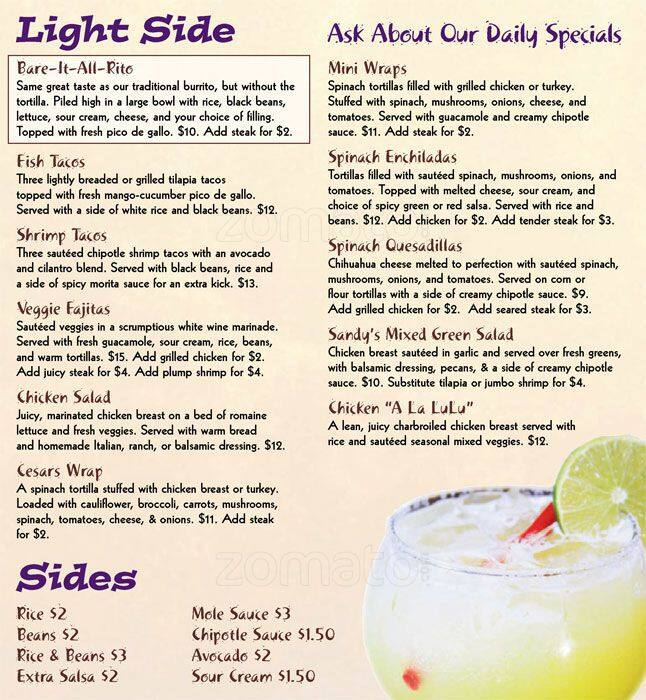 Menu at Cesar's Killer Margaritas Clark pub & bar, Chicago, N Clark St