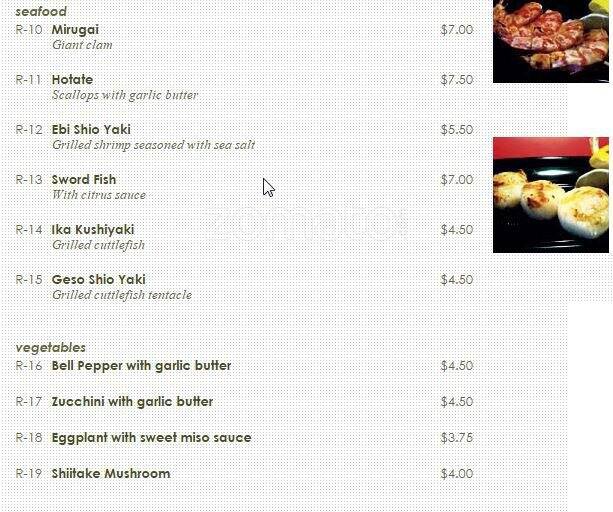 Menu at Tomodachi Sushi Bistro Restaurant, Hayward