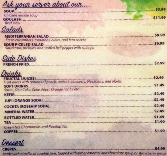 Euro Grill Menu Menu For Euro Grill Santa Clara Santa Clara