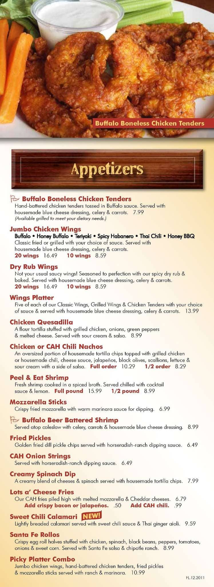 Carolina Ale House Menu, Menu for Carolina Ale House, Weston/Southwest Ranches, Miami