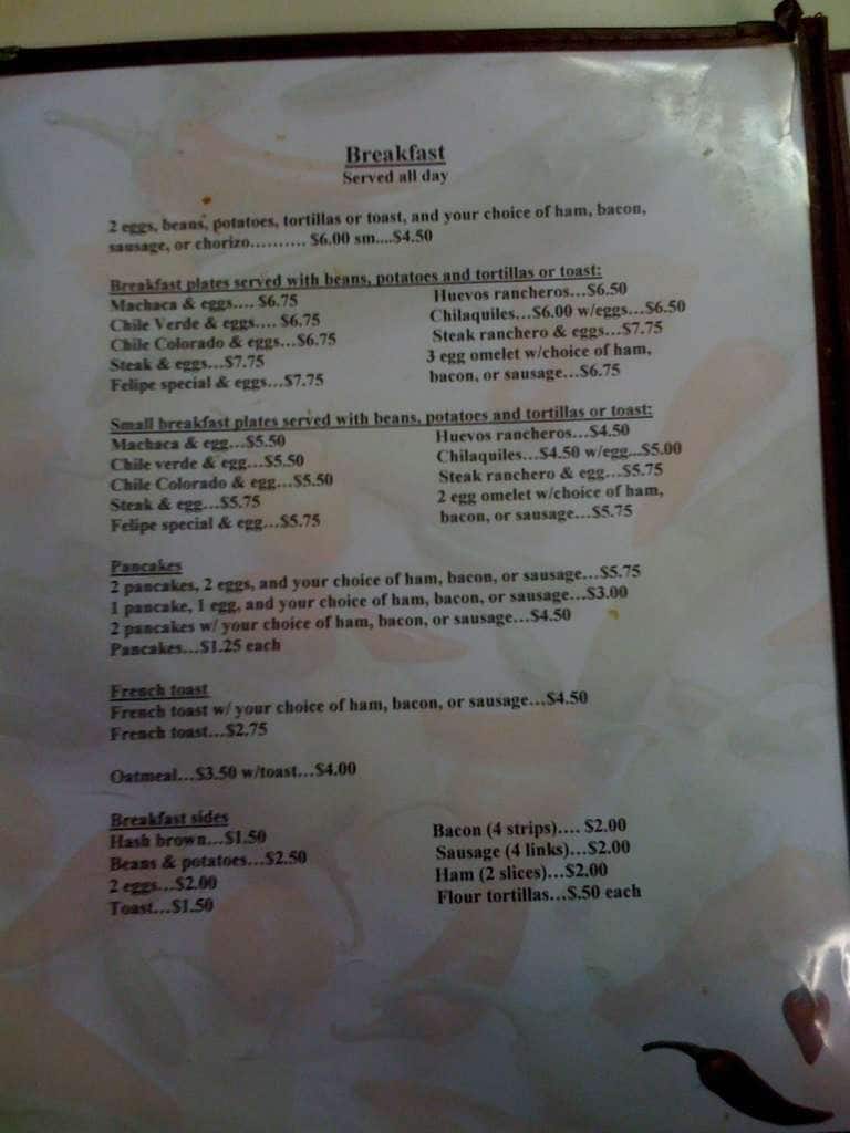 Cecilia's Restaurant Menu, Menu for Cecilia's Restaurant, Mendota