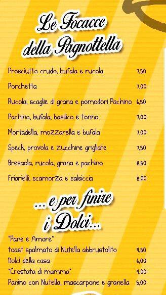 Menu di La Pagnottella 