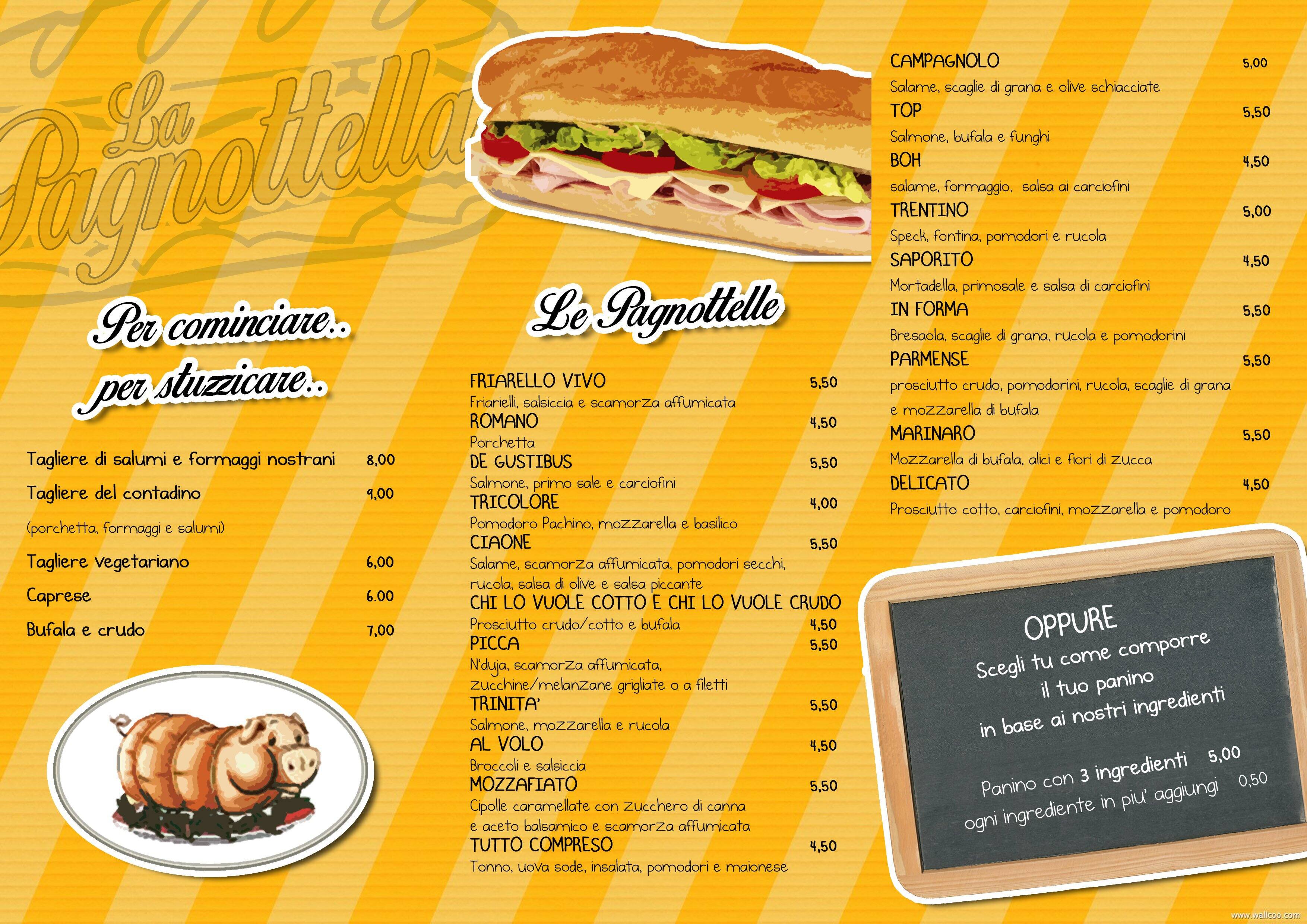 Menu di La Pagnottella 