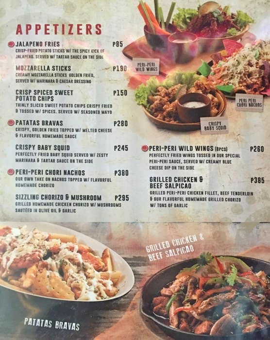 Peri-Peri Charcoal Chicken Menu Zomato Philippines