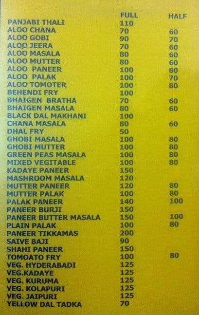 Punjabi Dhaba Menu, Menu For Punjabi Dhaba, Pallimukku, Kochi - Zomato