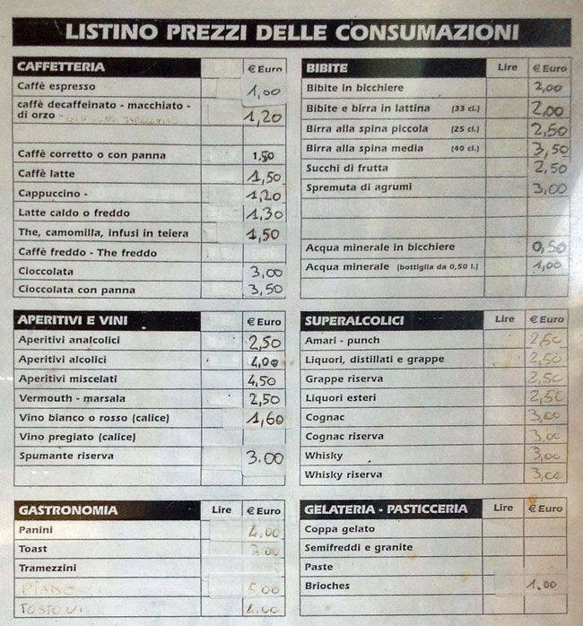 Menu di Bar Vega 