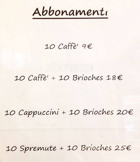 Menu di bar iguazu 