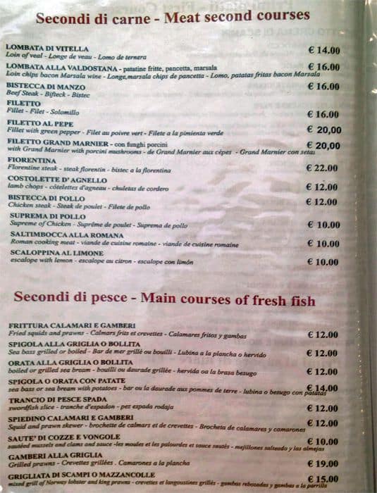 Menu di Il Barocco 