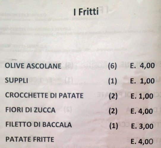 Menu di Il Barocco 