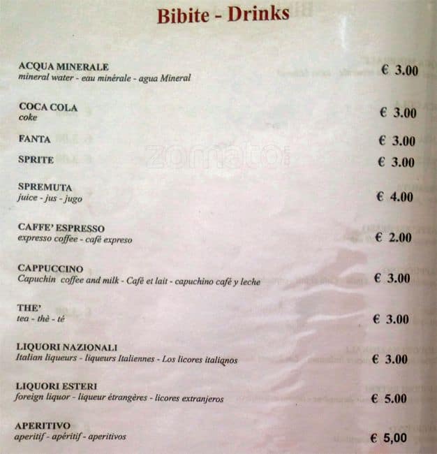 Menu di Il Barocco 