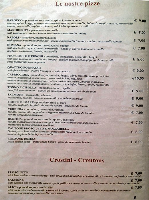 Menu di Il Barocco 