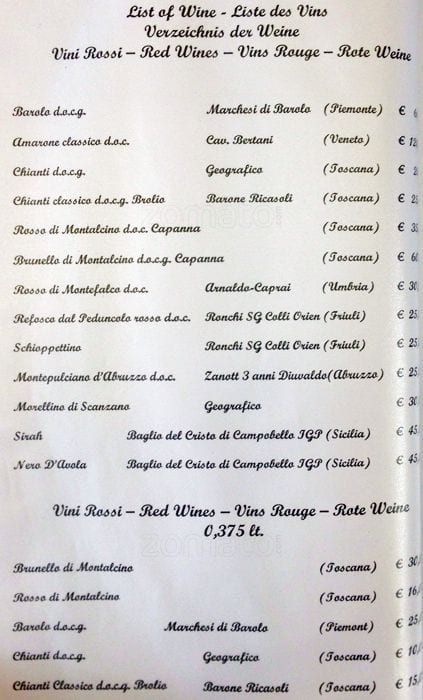 Menu di Di Rienzo MultiStore 