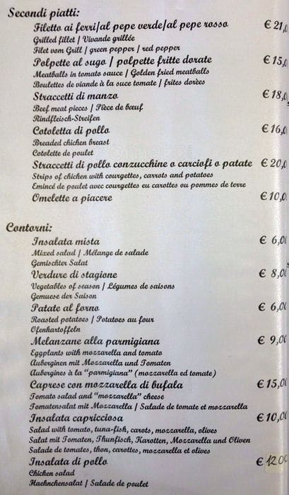 Menu di Di Rienzo MultiStore 