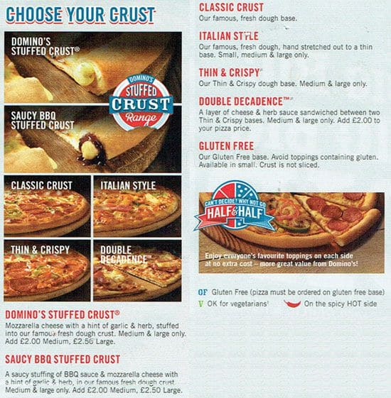 Domino's Menu, Menu for Domino's, Sidcup, London - Zomato UK