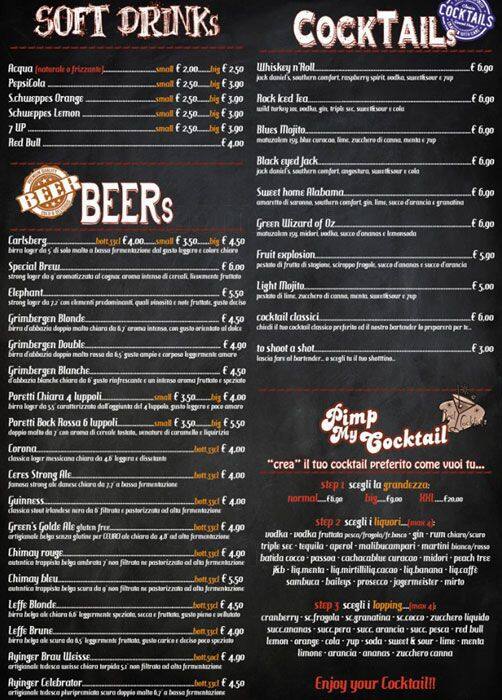 Menu di burger grill 