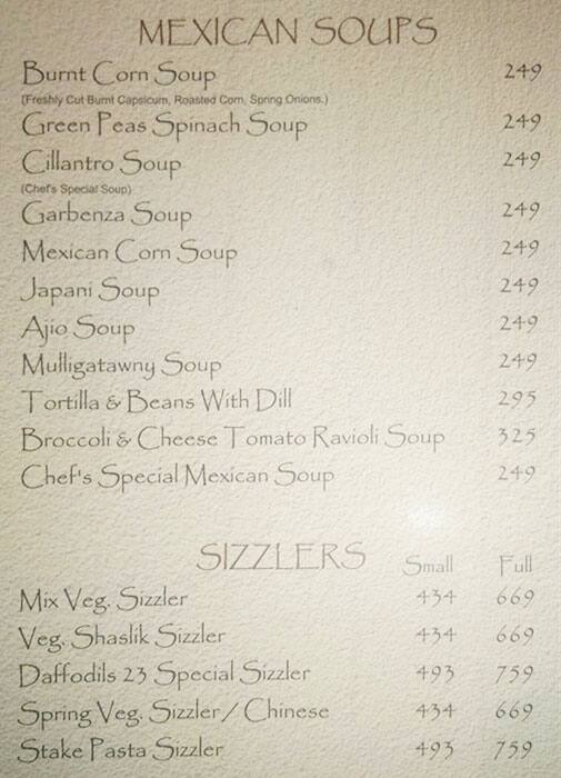 Menu at Daffodils 23, Mumbai, Shop 14