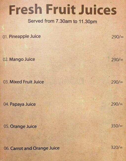 Carta de Java Lounge