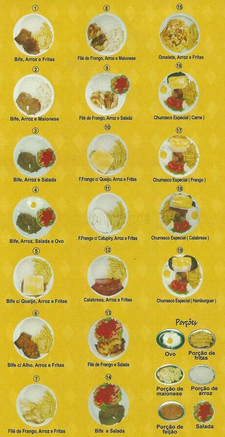 CAPRICHO Lanchonete e Restaurante cardápio