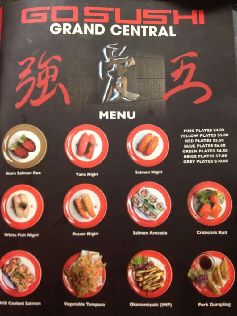 Go Sushi Train Menu, Menu for Go Sushi Train, Darwin, Darwin