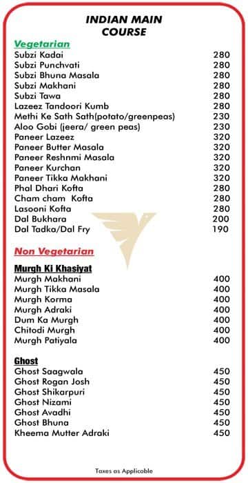 Fusion Multicuisine Restaurant menu
