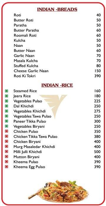 Fusion Multicuisine Restaurant menu