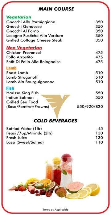 Fusion Multicuisine Restaurant menu