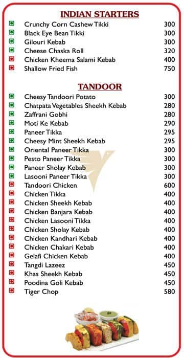 Fusion Multicuisine Restaurant menu