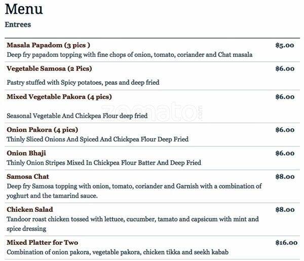 Ashoka Indian Restaurant Menu, Menu for Ashoka Indian Restaurant, Mt