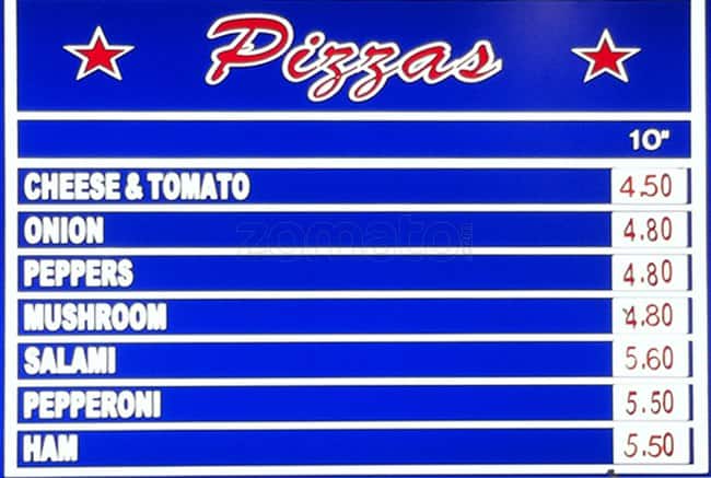 Deep Sea menu