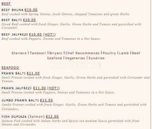 Surma menu