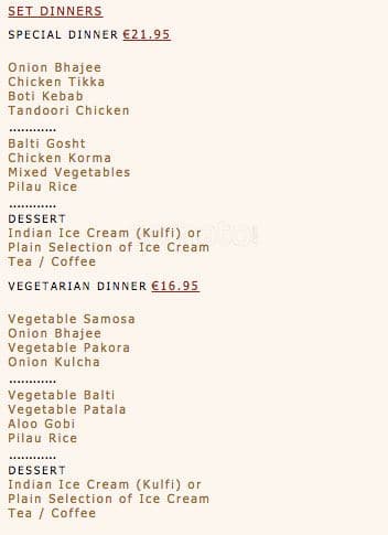 Surma menu