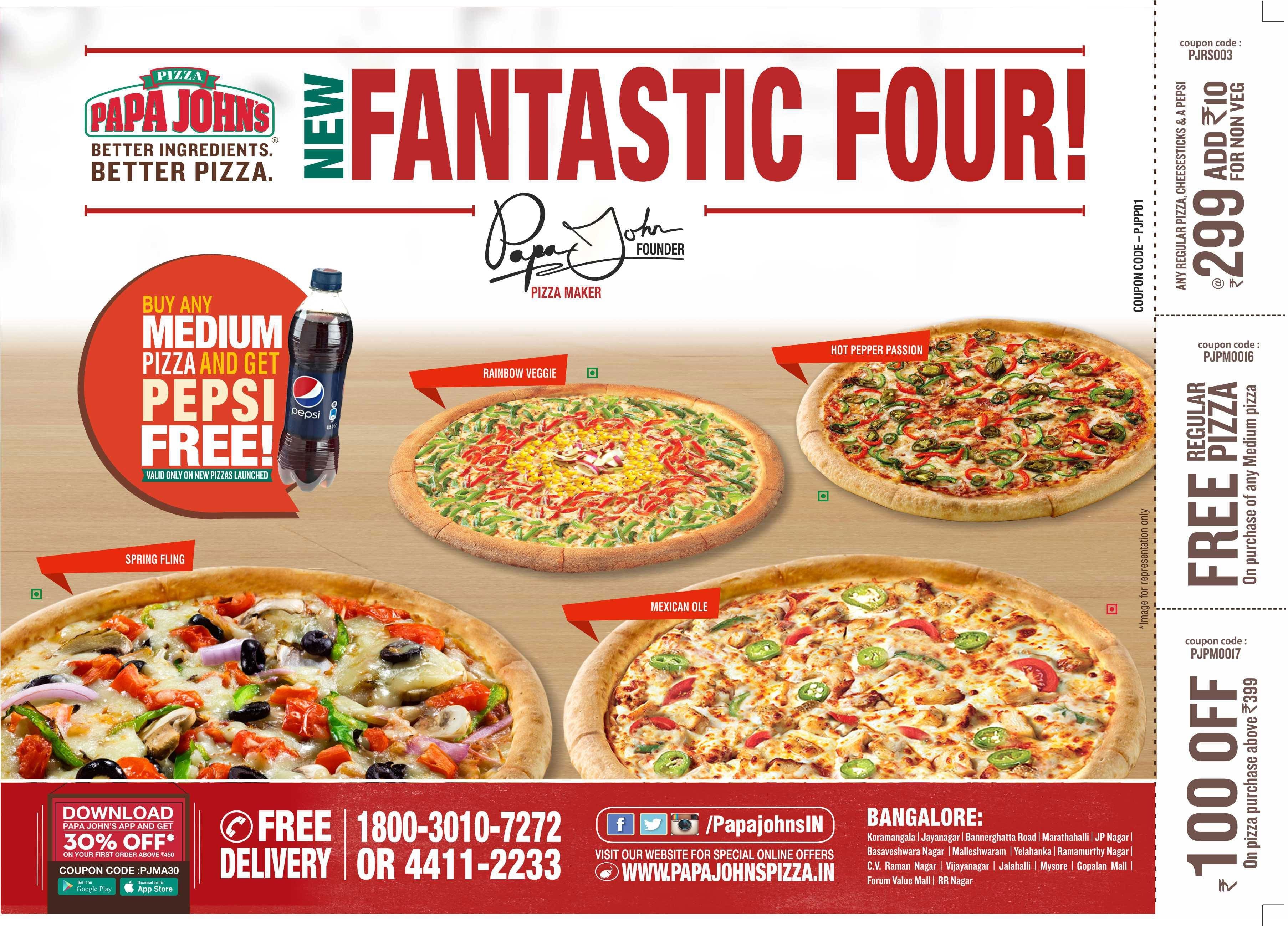 Papa John's Pizza Menu, Menu for Papa John's Pizza, Karkhana