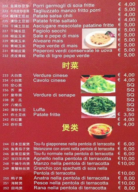 Menu di Bellavista 