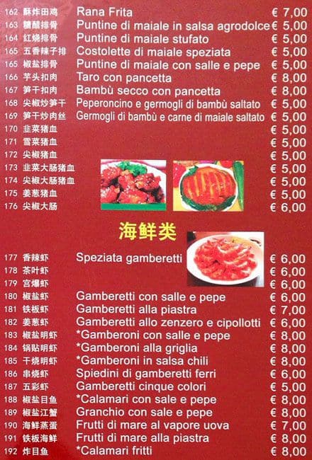 Menu di Bellavista 