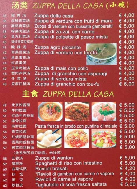 Menu di Bellavista 